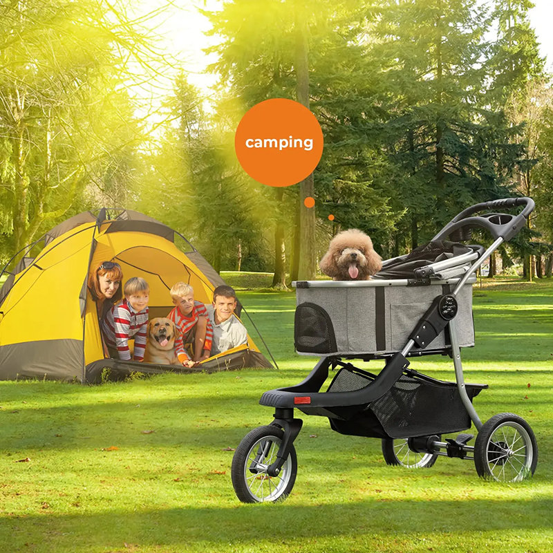 VIAGDO Pet Stroller, Premium 3in1 Large Dog Stroller For Cats/dogs